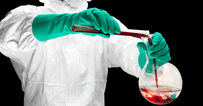 Ansell green disposable gloves
