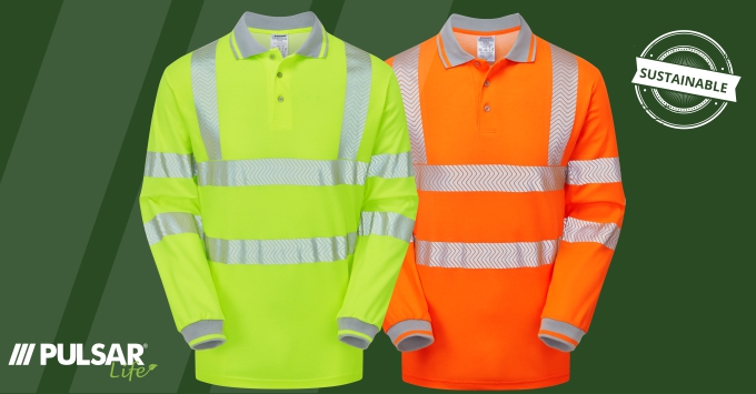 Pulsar Life hi-vis sustainable polo shirts