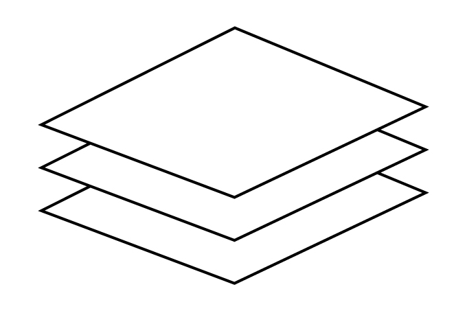 White squares layered on top of each other