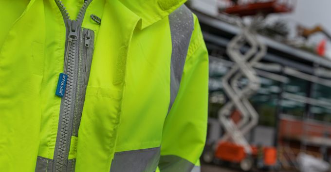 Hi Vis jacket in a warehouse