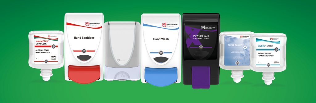 Selection of soap dispensers and cartridges