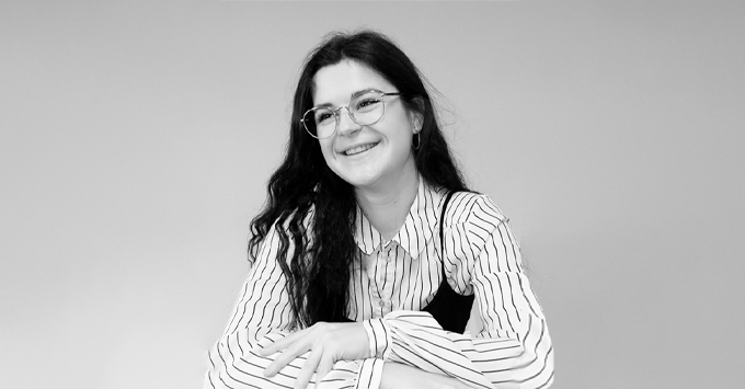 Woman wearing glasses
