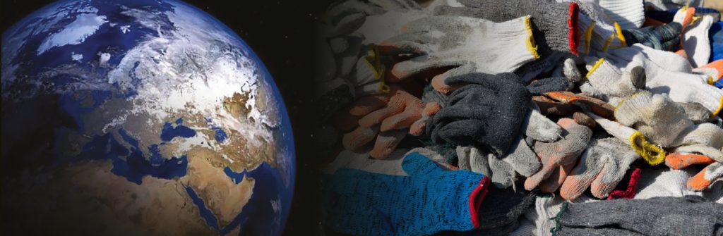 planet and gloves