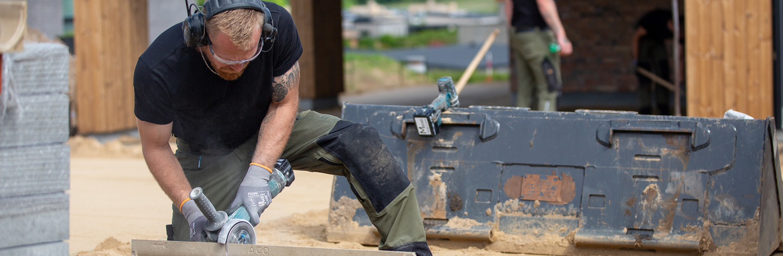 a man using tools