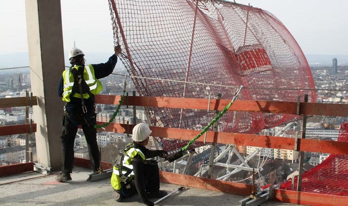 Wearing appropriate PFPE whilst installing Collective Protective Equipment (CFP)